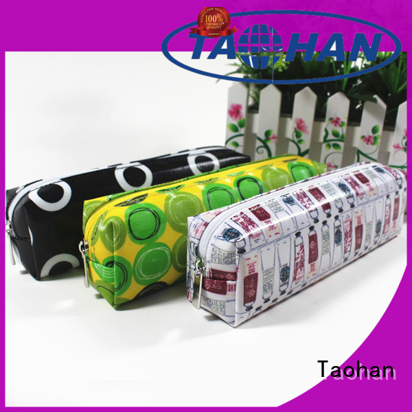 Canvas pencil bag with zipper waterproof stationary bag