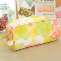 Pvc cosmetic pouch with nylon zipper in full color print