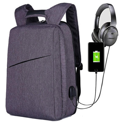 Custom anti thief backpack bag for laptop with usb port