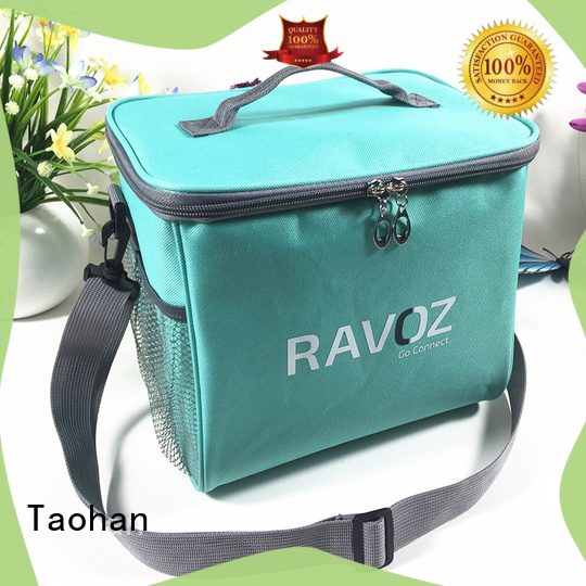 Insulated Lunch Bag with Large Side Pockets and Shoulder Strap