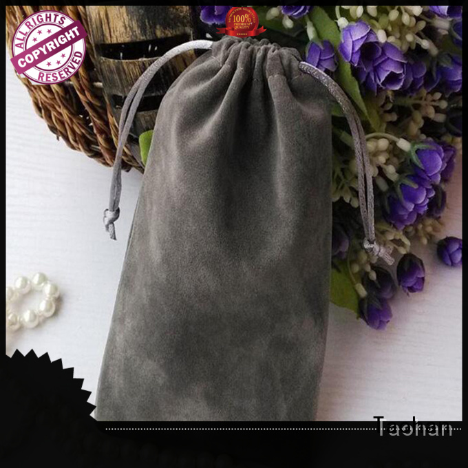 Taohan Brand velvet drawstring custom drawstring bags gift
