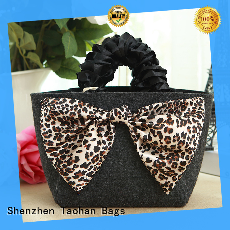 Taohan clear leather cosmetic bag factory for woman