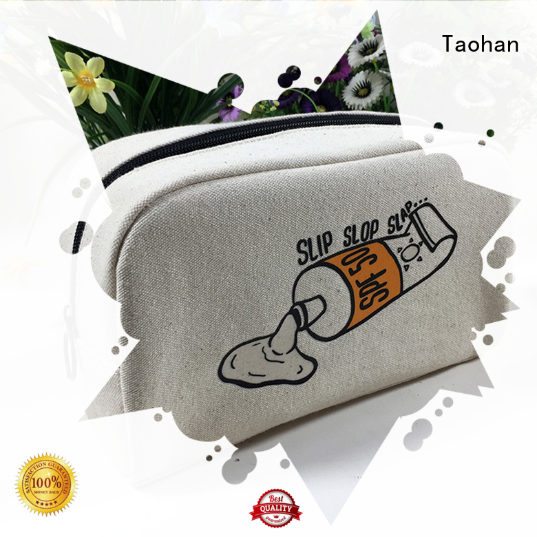 Quality Taohan Brand nylon color small makeup bag