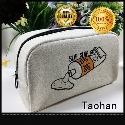 nylon men leather metal small makeup bag Taohan