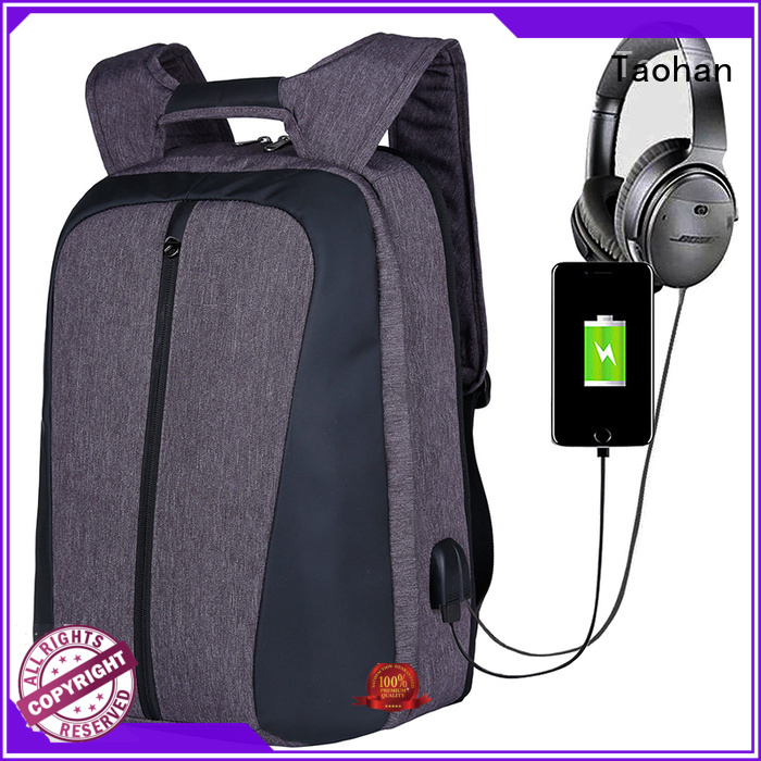 Taohan Brand laptop lightweight port 17 inch laptop backpack waterproof