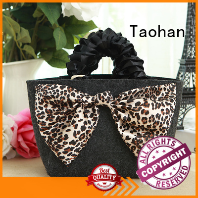 Taohan Brand pu handle makeup cosmetic bag full