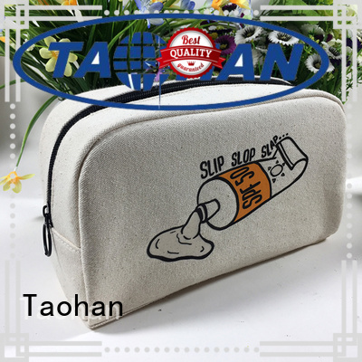 Custom luxury pvc small makeup bag Taohan gold