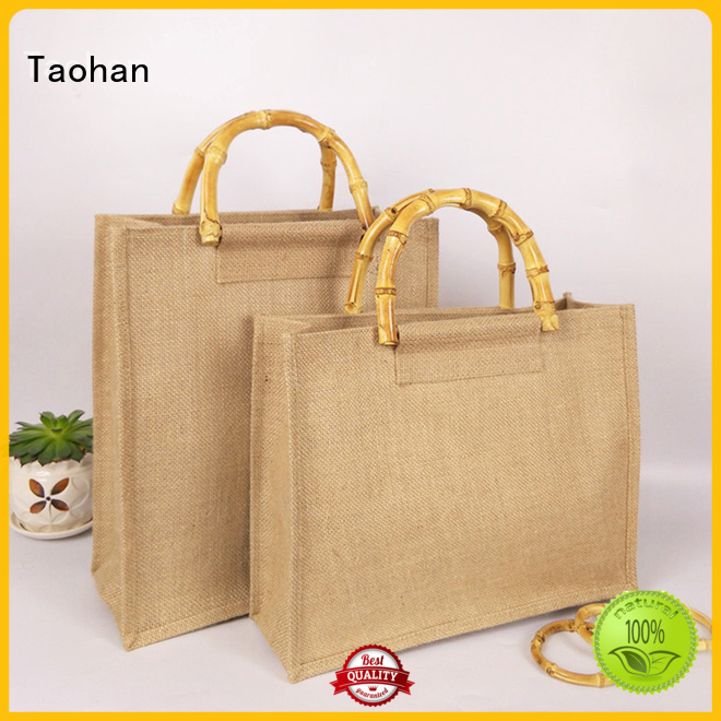 Taohan Brand bamboo nature grocery canvas shopping bags