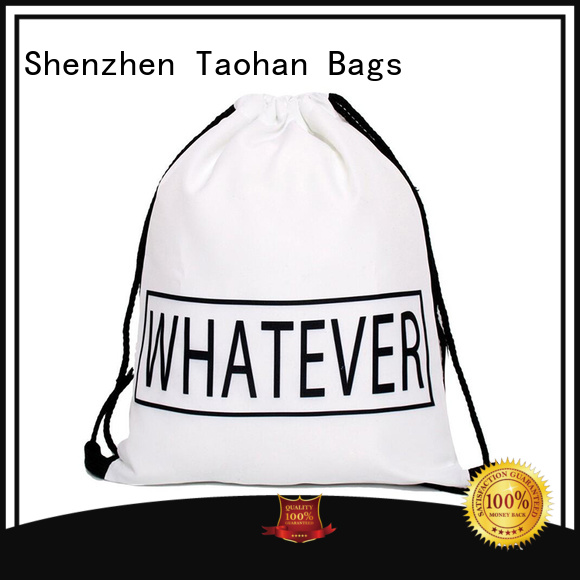 velvet print OEM string backpack Taohan
