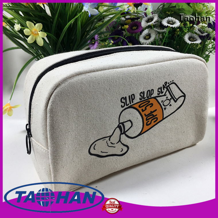 Taohan Brand leather small makeup bag metal factory