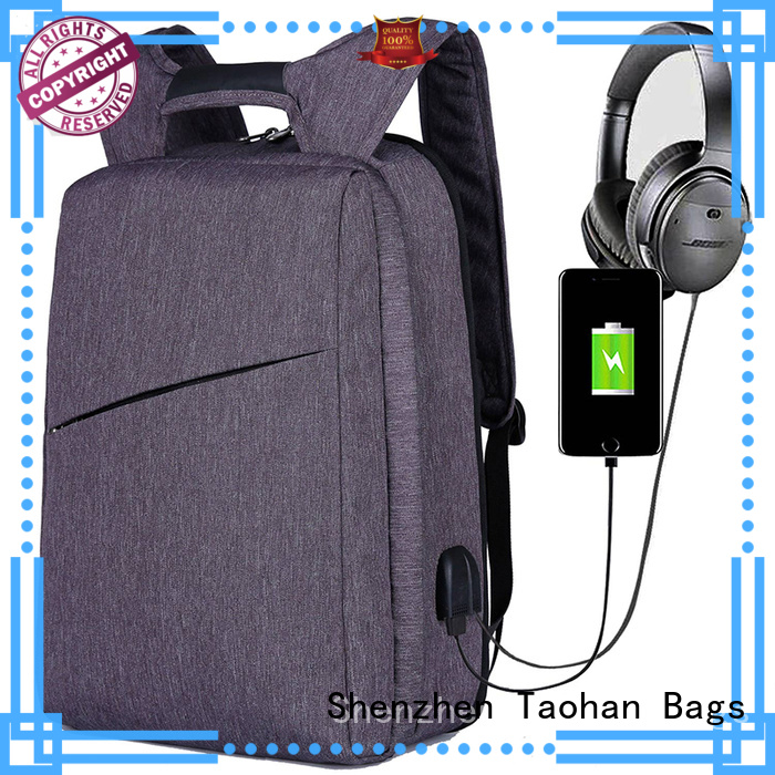 Taohan Brand port 17 inch laptop backpack foldable supplier
