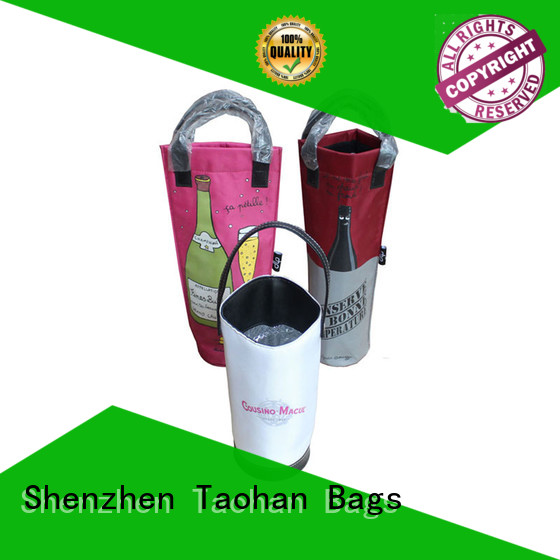 insulated wine cooler tote bag packaging insulated wine tote bottle Taohan Brand
