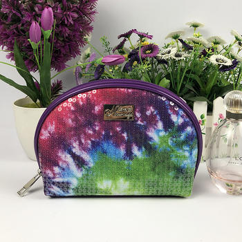 Sequin Cosmetic Bag Mermaid Spiral Reversible Sequins Portable Double Color Students Pencil Case for Girls