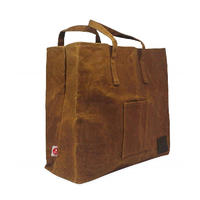 Custom professional design wax canvas shopping bag