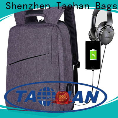Taohan waterproof charging backpack factory price for outdoor