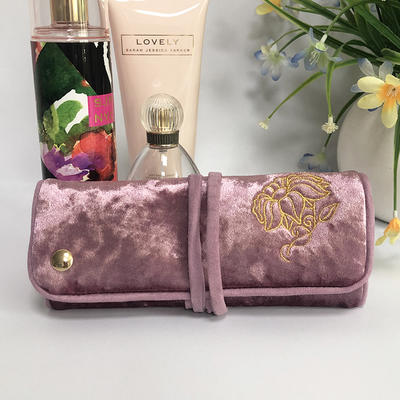 Velvet cosmetic bag blush packing pouch
