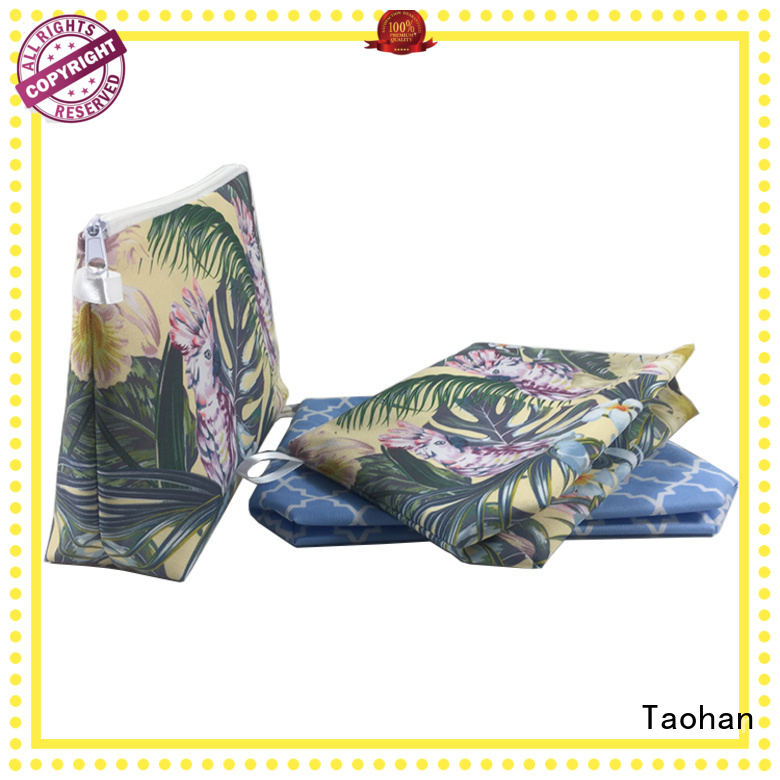 zippered print OEM small makeup bag Taohan